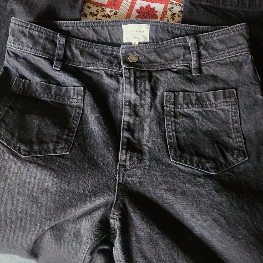 Sezane The 70's Trousers Black - Size 10 - Picture 2 of 6